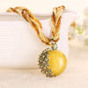 Peacock Rhinestone Necklace - ReneStop
